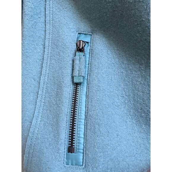 Carlisle Wool Blend Mixed Media Jacket Size 10 Medium Seafoam Color - Picture 6 of 11